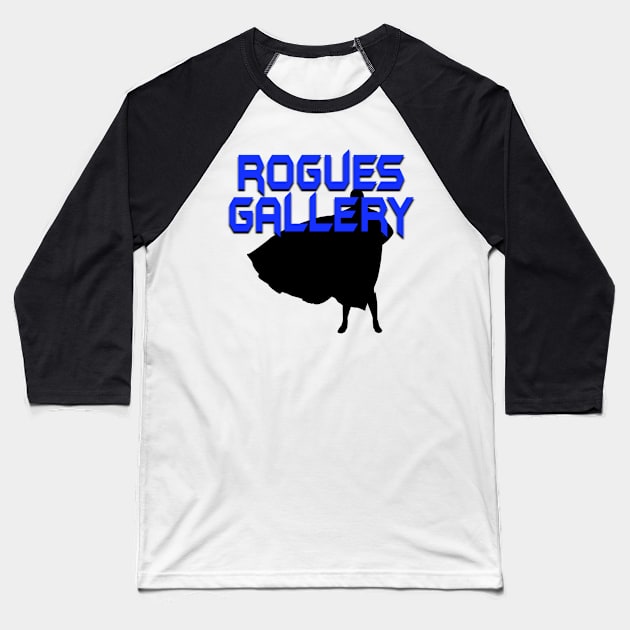 ROGUES GALLERY Male (Black Silhouette) Baseball T-Shirt by Zombie Squad Clothing